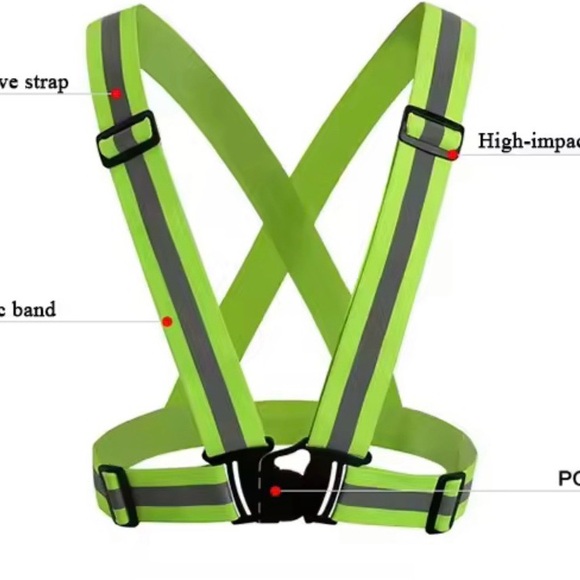 Neon Green Reflective Harness - Picture 3 of 3